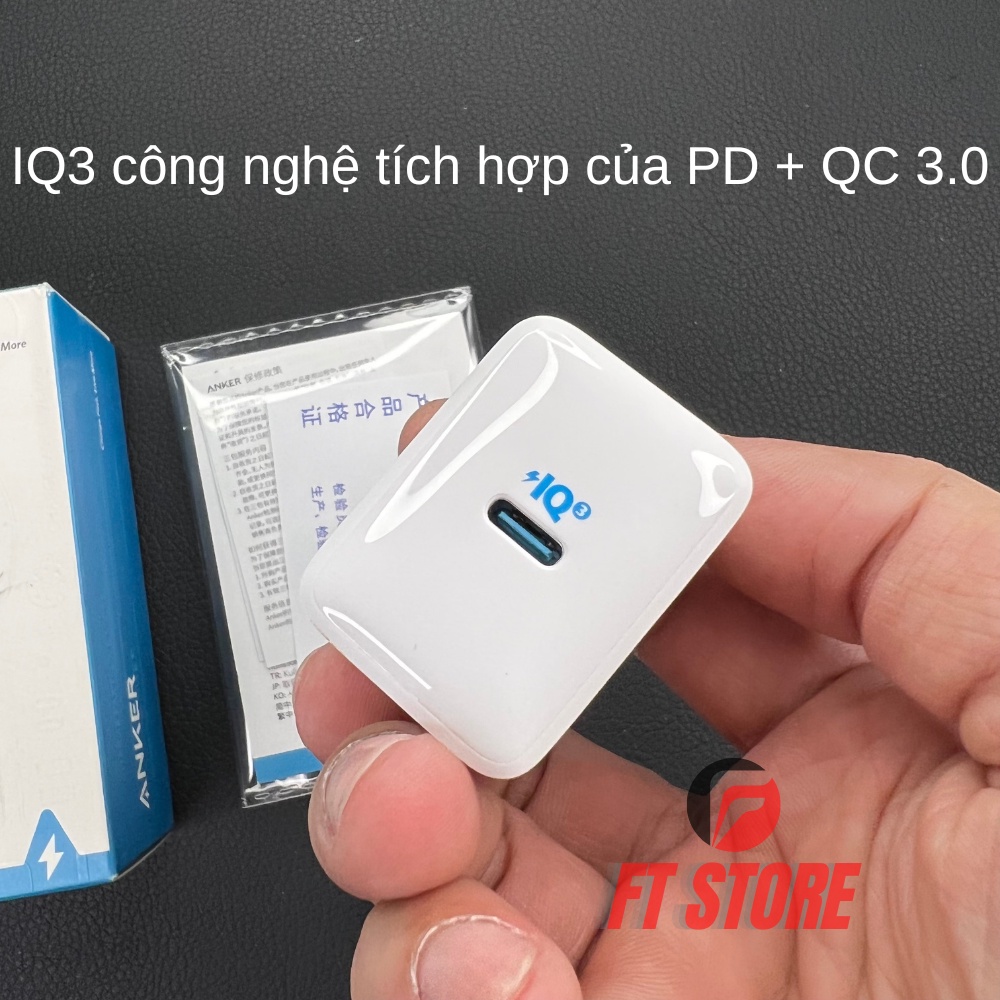 [GIAO HỎA TỐC] Củ Sạc Anker PowerPort 3 65W IQ 3.0 và PD/PPS - A2718 BH12TH