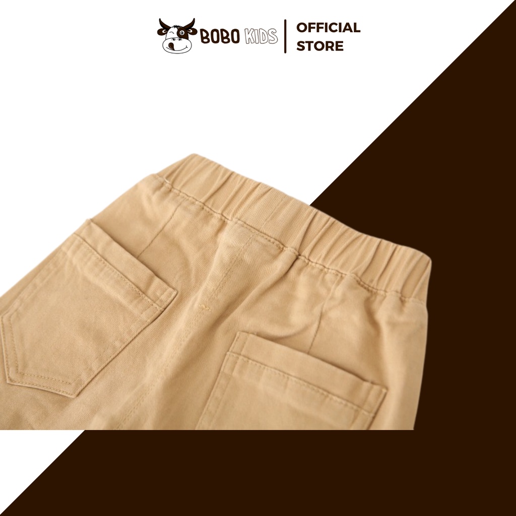 Quần Kaki Bé Trai BoBoKids Tag Túi Sành Điệu Cho Trẻ Em 1,5-10 Tuổi Phong Cách Thời Trang Hàn Quốc
