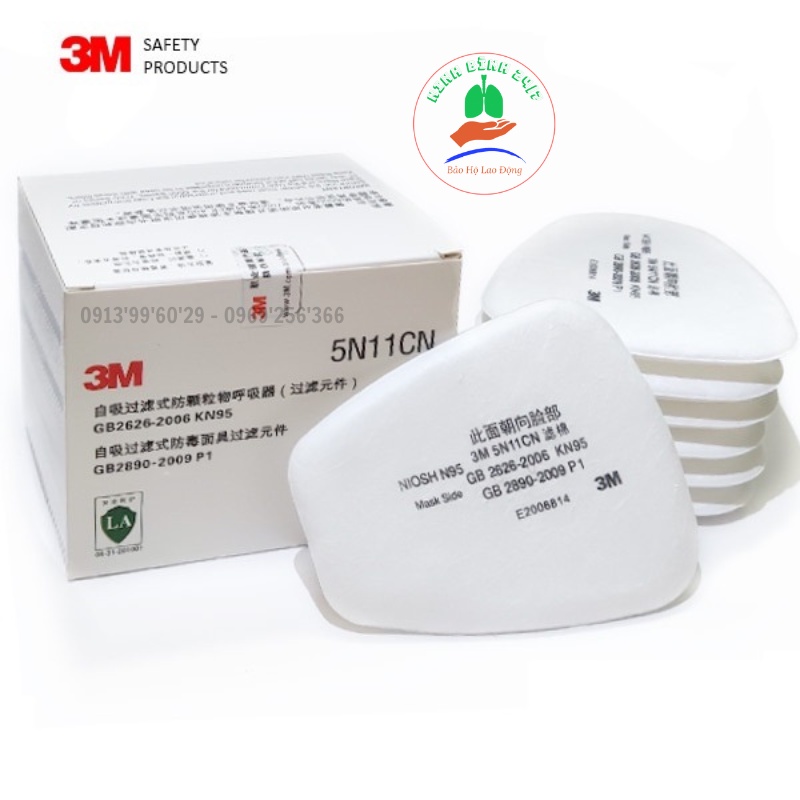 Bông Lọc Bụi 3M 5N11CN, miếng lót 3m cho các dòng mặt nạ phòng độc 3m 6200, 7502, 6800
