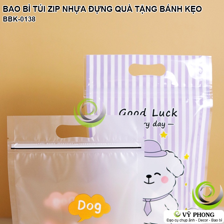 SET 10 BAO BÌ TÚI ZIP NHỰA 15X23cm ĐỰNG BÁNH KẸO ĐỒ ĂN VẶT ĐỂ QUÀ TẶNG CÁC DỊP LỄ TẾT BBK-0138