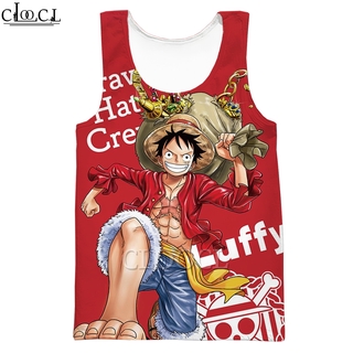 Áo ba lỗ in hình anime One Piece 3D