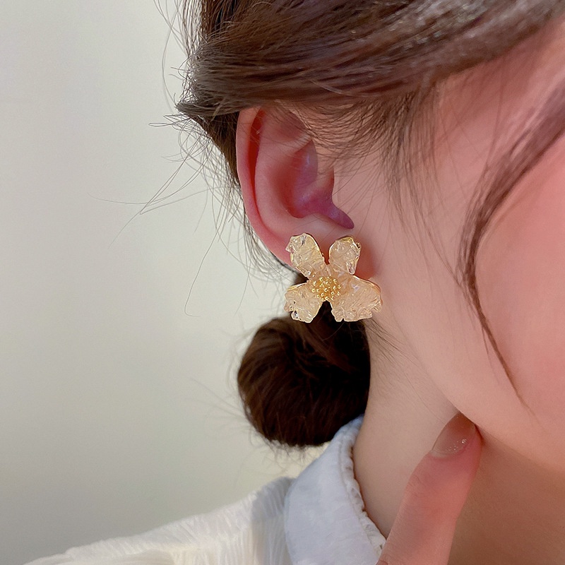 Khuyên Tai Mạ Bạc 2022 Đính Đá Tự Nhiên