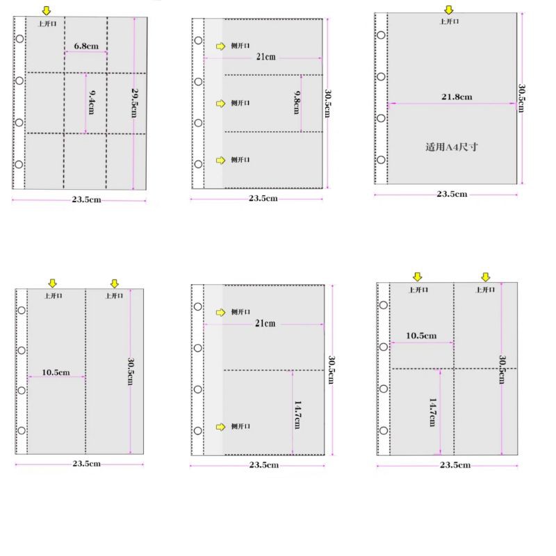 BINDER CÒNG CHỮ D - Bìa nhựa cứng đựng card, postcard,...
