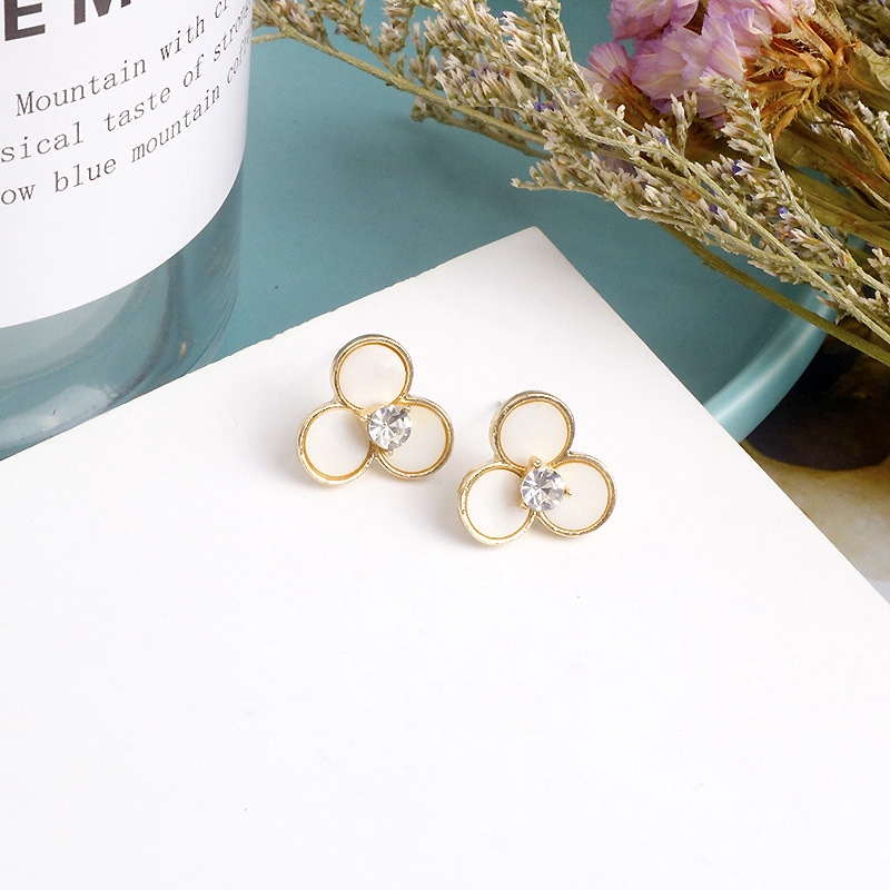 Bông Tai Đính Đá Kim Cương Nhân Tạo Thời Trang Dành Cho Nữ