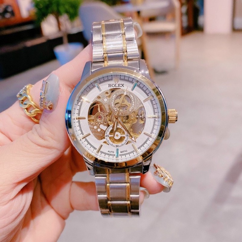 Đồng hồ cơ Rolex Nam dây thép không gỉ, bảo hành 12 tháng - Đồng hồ rolex MTP-STORE MTP-STORE