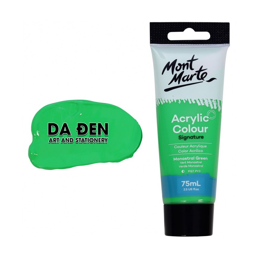 [DA ĐEN] Màu Mont Marte Acrylic Colour 75ml (2.54oz) - Monastral Green