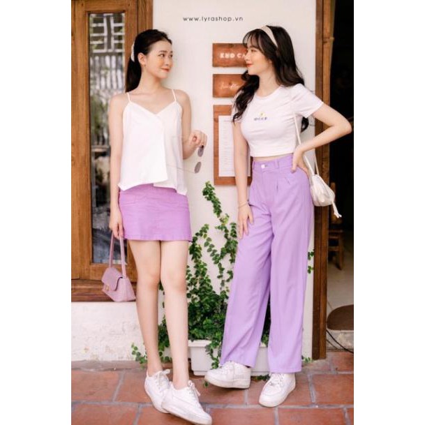 QUẦN ỐNG RỘNG KHOÁ GIỮA CULOTTES SIÊU HOT Amee Fashion