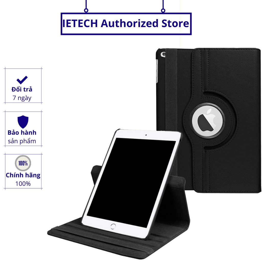 Bao da ốp lưng iPad Air 1/ iPad Air 2/ iPad 2017/2018 xoay 360 độ PKCB