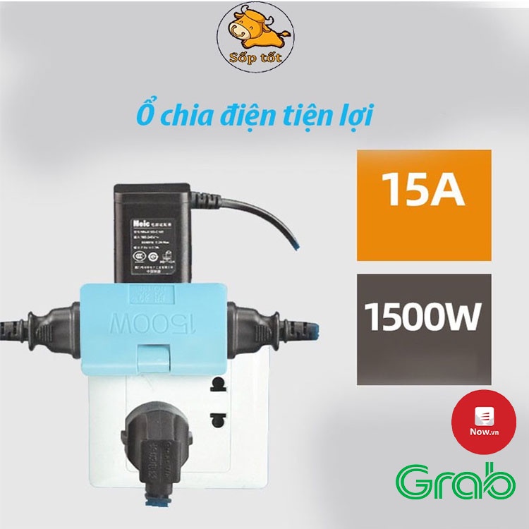 phích cắm điện ổ cắm chia 3 chịu tải lớn đa năng tiện lợi gia đình GD35