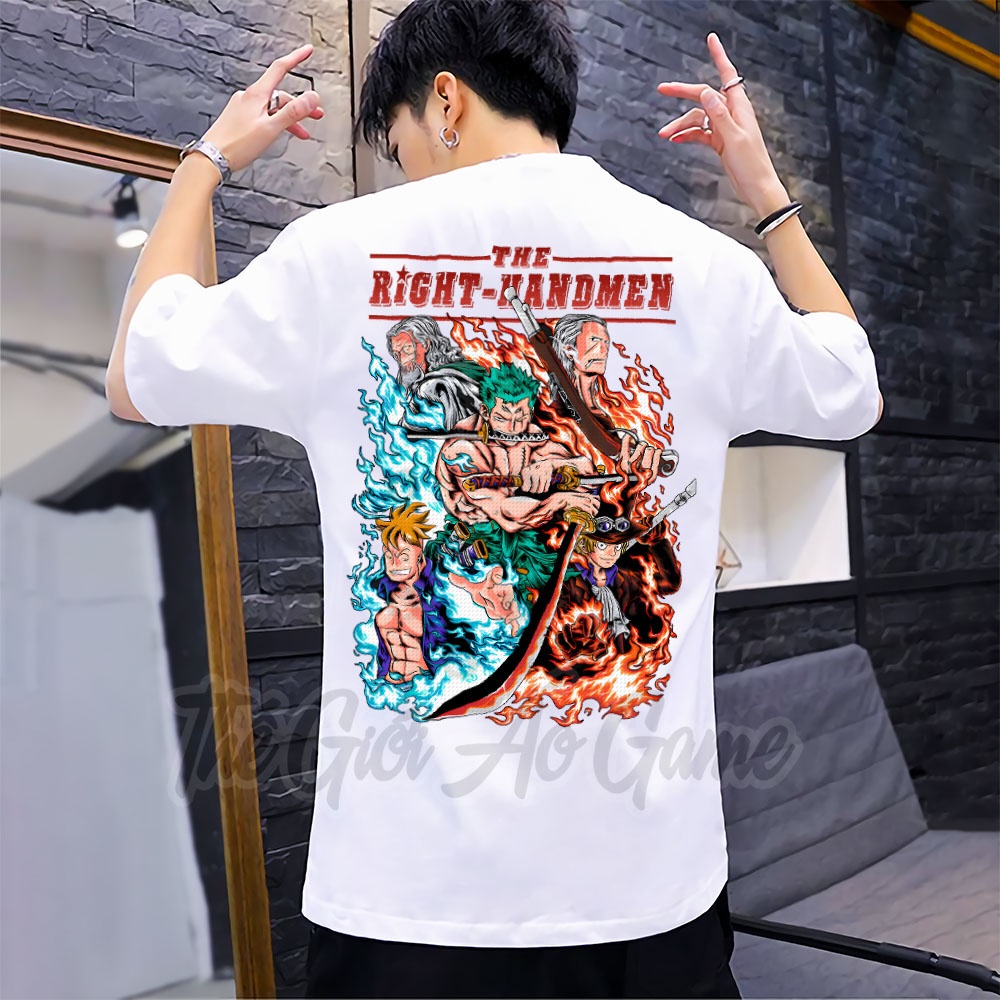 Áo thun One Piece Zoro, Silvers Rayleigh, Benn Beckman, Marco, Sabo, Áo phông One Piece The Right Handmen Thegioiaogame