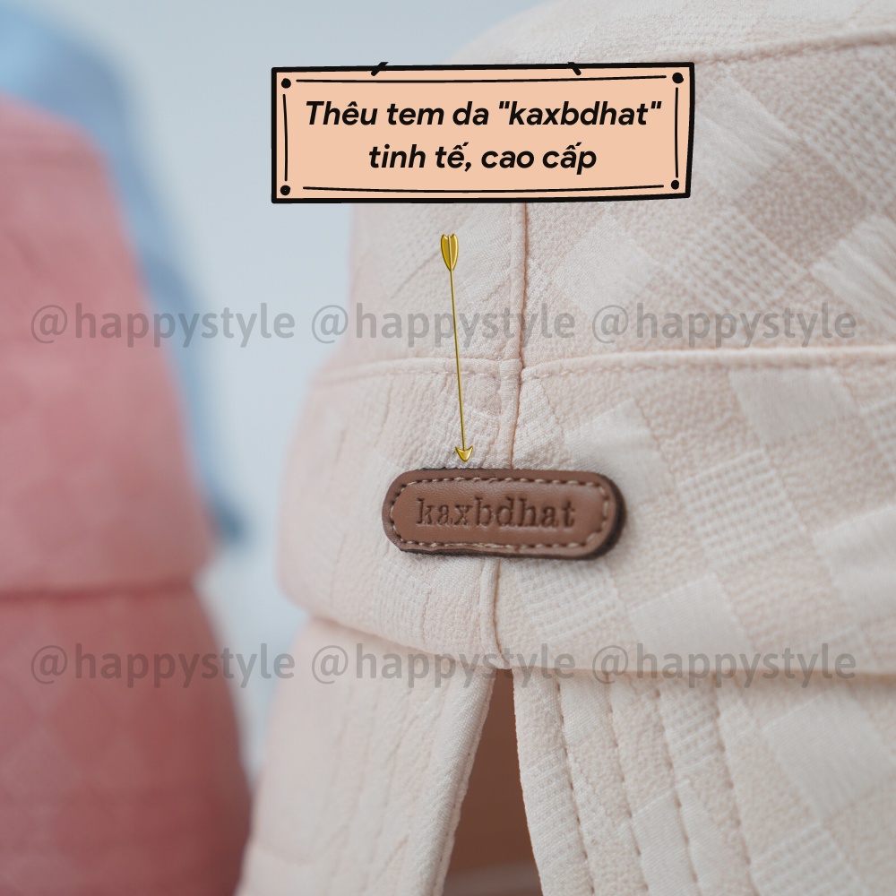 Mũ BUCKET vành cụp ❤️ Nón tai bèo xẻ thêu tem Kaxbdhat chất nhung xốp Quảng Châu form unisex nam nữ N99 - Happy Style