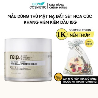 Mặt Nạ Đất Sét Hoa Cúc Giảm Viêm, Kiềm Dầu Dành Cho Da Nhạy Cảm RE:P Bio Fresh Mask With Real Calming Herbs 130g