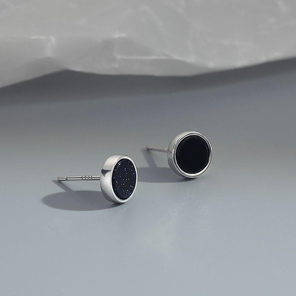 Khuyên Tai Mã Não Đen Phong Cách Punk Thanh Lịch|Khuyên Tai Phong Cách Hip Hop Cá Tính Cho Nam