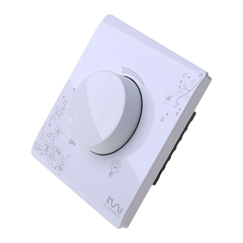 YIN Luxury Wall Dimmer Switch Ivory White Brief Art Weave Light Switch AC 110~250V