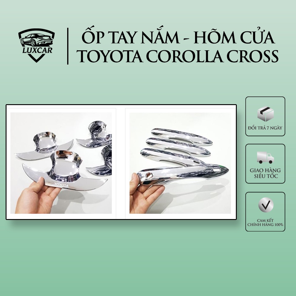 Bộ ốp tay nắm hõm cửa TOYOTA CROSS | Nhựa ABS mạ Crom cao cấp