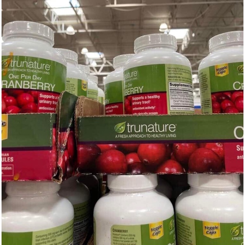 VIÊN HỖ TRỢ ĐƯỜNG TIẾT NIỆU TRUNATURE CRANBERRY 650MG hàng Mỹ đủ Bill