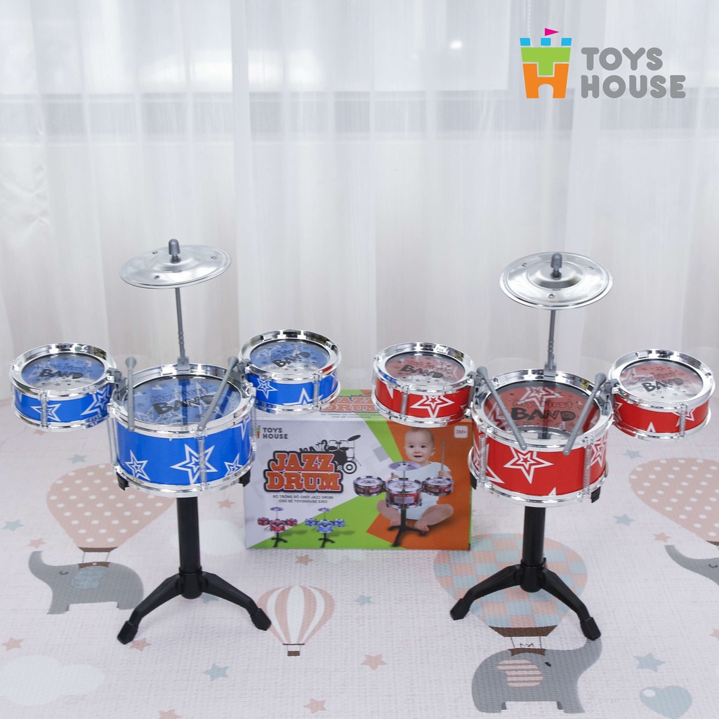 Đồ chơi hướng nghiệp - Bộ trống Jazz Drum cho bé Toyshouse - Nhạc cụ, âm nhạc cho bé yêu