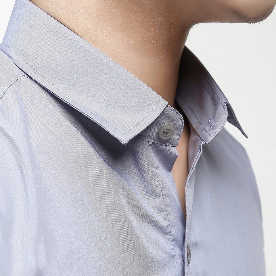 ÁO SƠ MI NAM NỮ MÀU GHI XÁM KHÔNG NHĂN KHÔNG XÙ | BigBuy360 - bigbuy360.vn