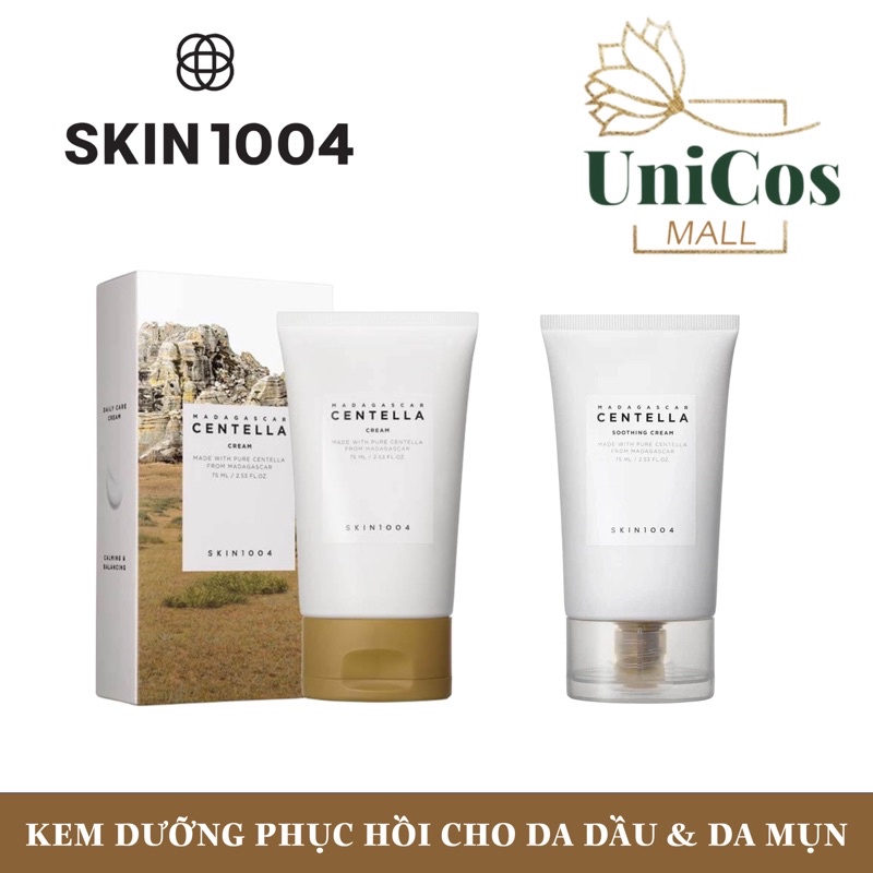 Kem Dưỡng Centella Giảm Mụn, Phục Hồi Da Skin1004 rau má Madagascar Asiatica 100 Cream 75ml