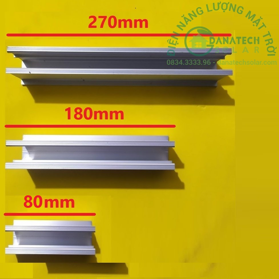Thanh rail nhôm mini chuyên dụng lắp pin năng lượng mặt trời