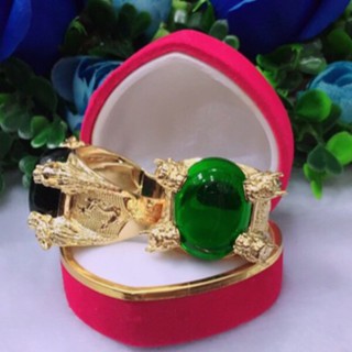 Nhẫn nam rồng ôm ngọc (xanh)