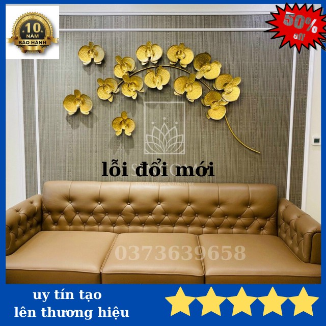 Tranh Sắt Treo Tường Nghệ Thuật, Tranh Decor Trang Trí Họa Tiết Lan Hồ Điệp-kt 180*80cm