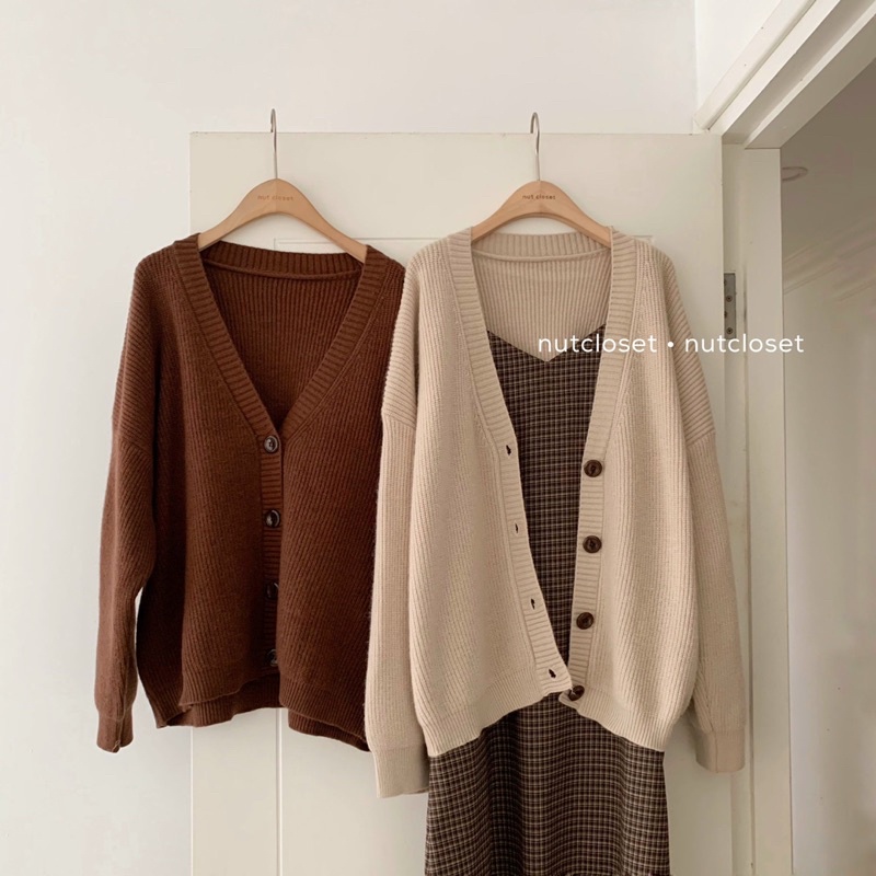 [Mã 2611THTRANG100K hoàn 10% xu đơn 99K] Áo cardigan len cổ V 4 cúc _ A0311 | BigBuy360 - bigbuy360.vn