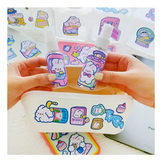 STICKER PACK- Hình dán thỏ trắng đáng yêu