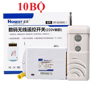 Combo 10 công tắc điều khiển từ xa 1Km 40A/220V 6220KG- CHỨC NĂNG HỌC LỆNH - CHÍNH HÃNG HONEST