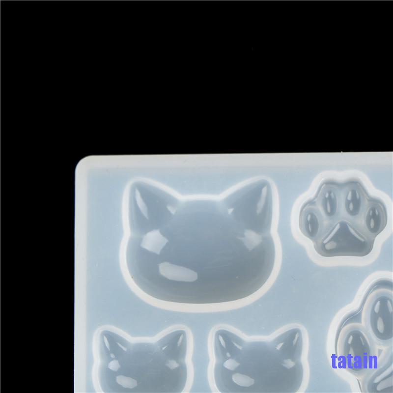 Khuôn Silicone Làm Trang Sức Resin Hình Dấu Chân Mèo / Trái Tim / Ngôi Sao / Mặt Trăng / Móng Vuốt Mèo Diy
