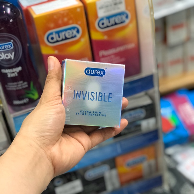 Bao cao su Durex Invisible siêu mỏng, giúp cảm giác yêu chân thực (Chính hãng)