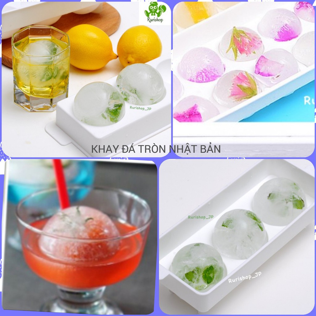 Khay Đá , Khuôn Đá , Khuôn Làm Thạch Vỉ 33 Viên Dang Tròn Có Nắp Đậy An Toàn