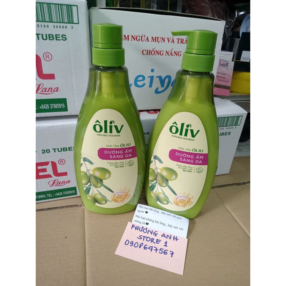 Sữa tắm oliu sáng da 650ml