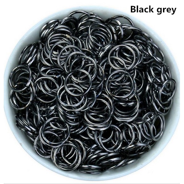 Set 200 vòng thép không gỉ 4/5/6/8/10/12mm dùng làm trang sức thủ công