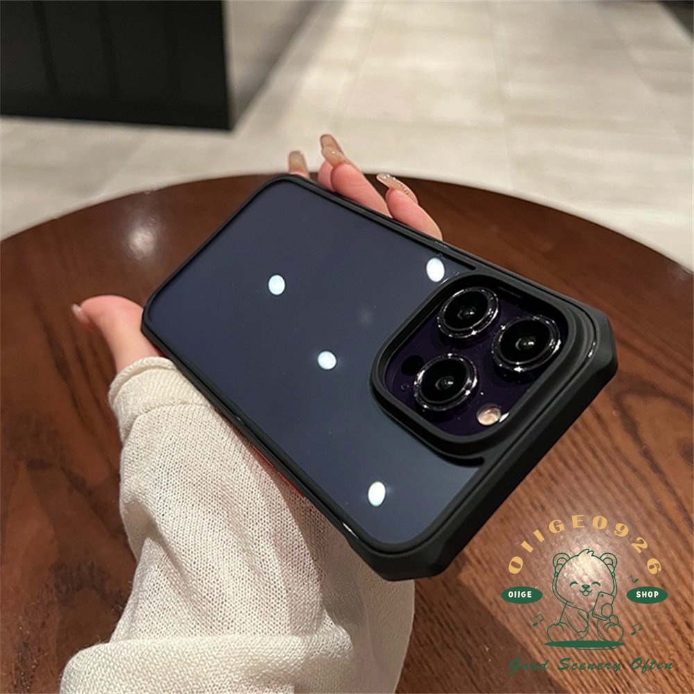 Ốp Điện Thoại TPU Trong Suốt Màu Tím Cho Iphone 14 / 13 / 12 Pro Max Plus