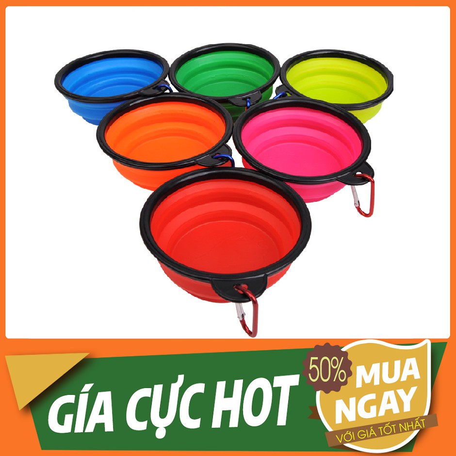 BÁT ĂN SILICON GIÀNH CHO CHÓ MÈO RẤT TIỆN LỢI KHI ĐEM ĐI XA