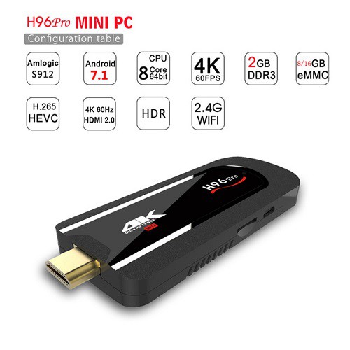 Tv box H96 pro Rom 16g Ram 2g