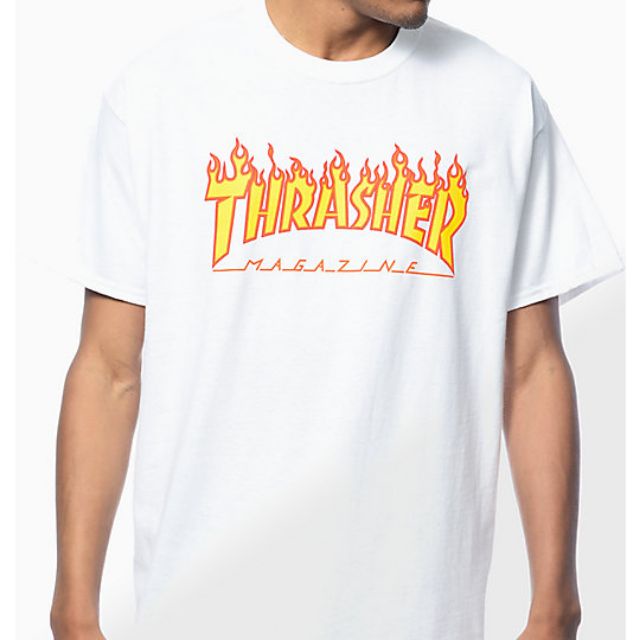 Áo thun tay lỡ THRASHER phom to rộng phong cách Unisex Áo thun phong cách Ulzzang Hàn Quốc Áo phông tay lỡ nam nữ Unisex