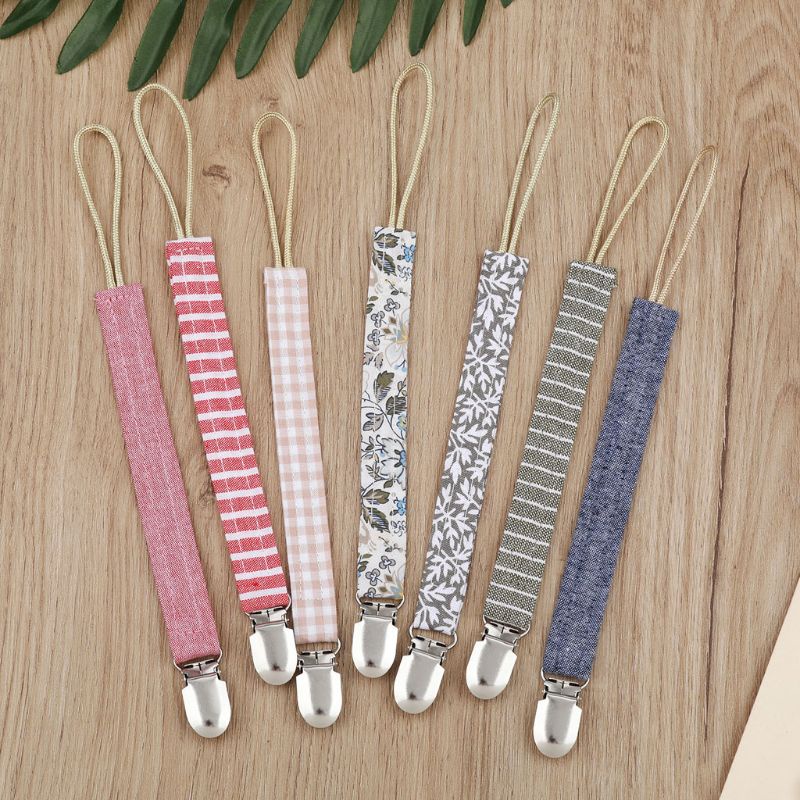 Giá Đỡ Ti Giả Bằng Cotton Lanh Có Kẹp Giữ Dây Đeo Cho Bé