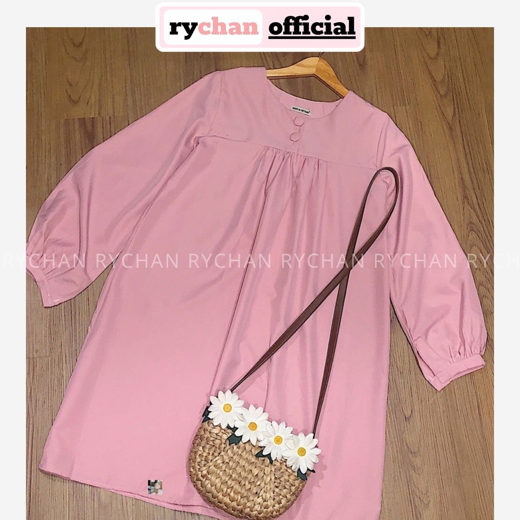 Đầm Xòe Babydoll Tay Phồng Babydoll Hồng [ẢNH THẬT CUỐI] - DX921