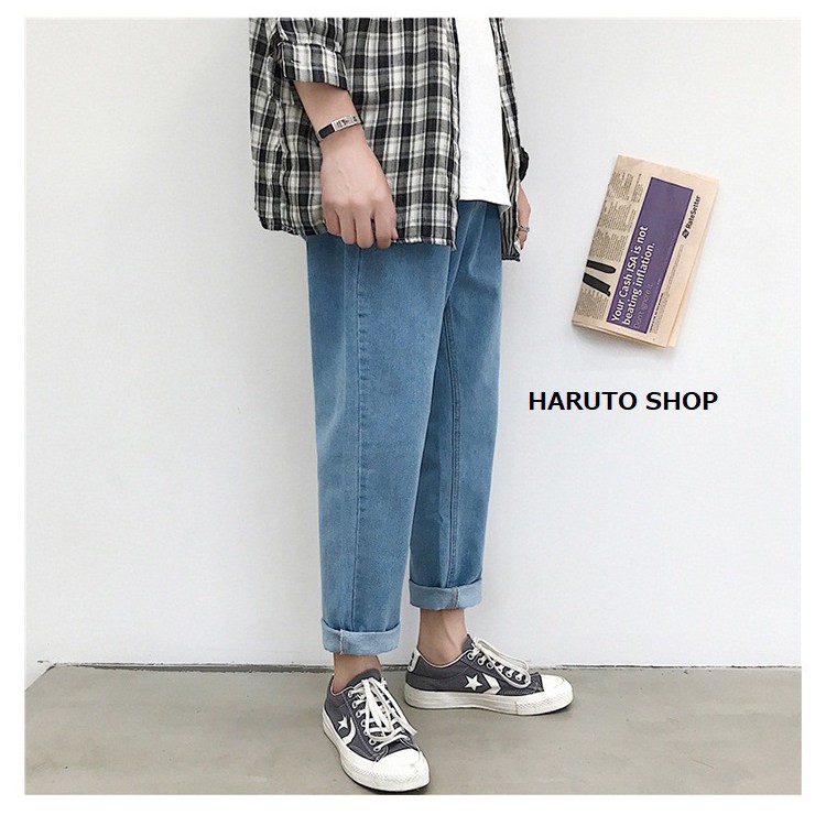 Quần JEAN dài UNISEX nam nữ Quần suông dáng dài | BigBuy360 - bigbuy360.vn