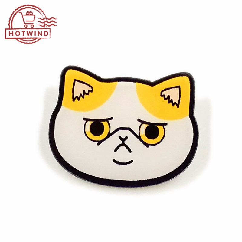 Trâm cài áo bằng kim loại hình chú mèo ngộ nghĩnh xinh xắn dễ thương