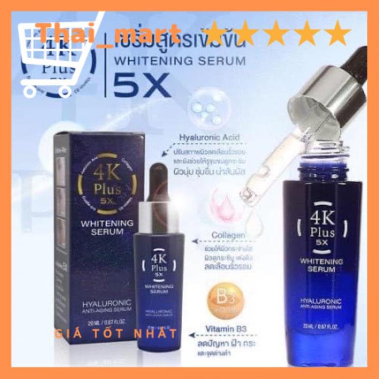 Siêu rẻ 01 Chai Serum 4K Plus5x WHITENING 20ml Chính Hãng Thái Lan 100%
