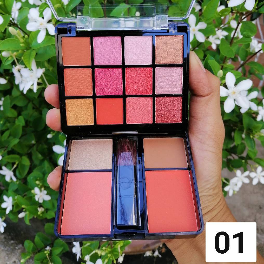 SIVANNA COLORS Eyeshadow & Contour HELLO PERFECT HF5016 Bảng Mắt Má Hồng Tạo Khối Sivanna Hello Perfect Phấn mắt và