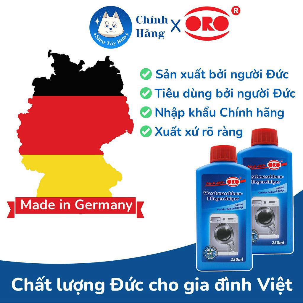 [Nội Địa Đức] Dung Dịch Tẩy Lồng Máy Giặt ORO Làm Sạch Cặn Bẩn Lồng Giặt 250ml Vệ Sinh Lồng Máy Giặt, Đường Ống