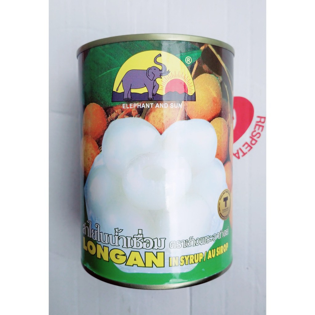 [Hot] Vải / Nhãn / Đào ngâm Elephant and Sun Thái Lan - Hủ 565gram