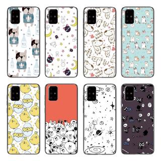 Cartoon Cat Dog Collection Back Cover Samsung Galaxy Note 20 Ultra 5G/M51/M01/A01 Core/XCover Pro Soft TPU Case
