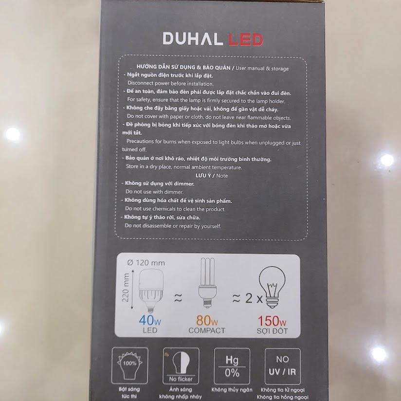 Bóng đèn led Duhal 20w 30w 40w