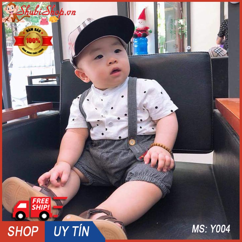 Yếm Chấm Bi Bé Trai  BOY BIDS  Sang Chảnh Bảnh Bao cho bé 1-4 tuổi- Shubishop.vn