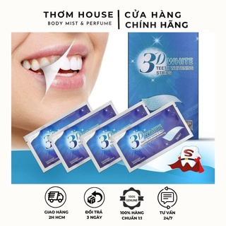 Miếng dán trắng răng tiện lợi 3D White Teeth Whitening Strips- Hộp 7 Miếng Dán Trắng Răng 3D WHITE an toàn và tiện lợi